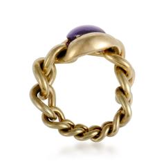 Chanel Amethyst Yellow Gold Ring