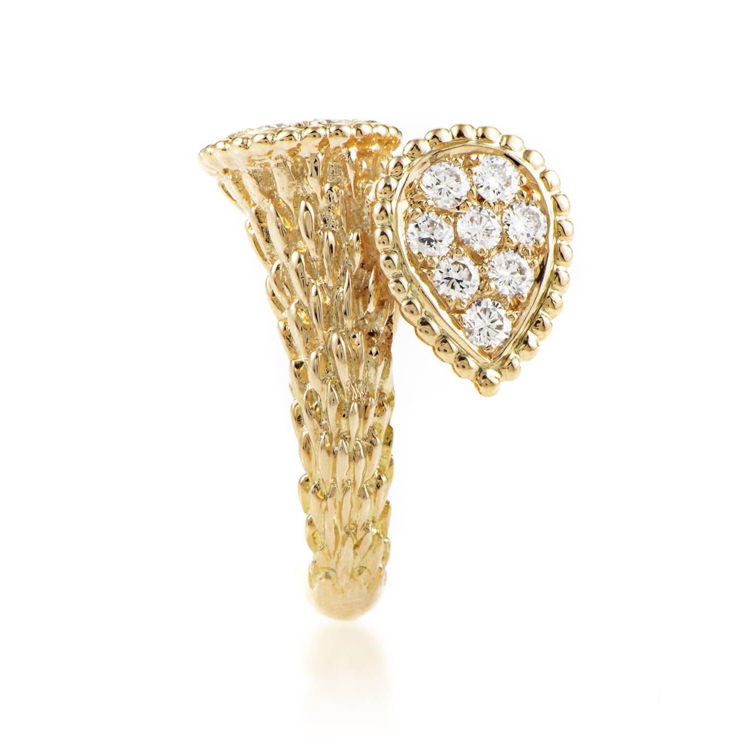 Boucheron Diamond Yellow Gold Serpent Bohème Toi et Moi Ring In Excellent Condition In Southampton, PA