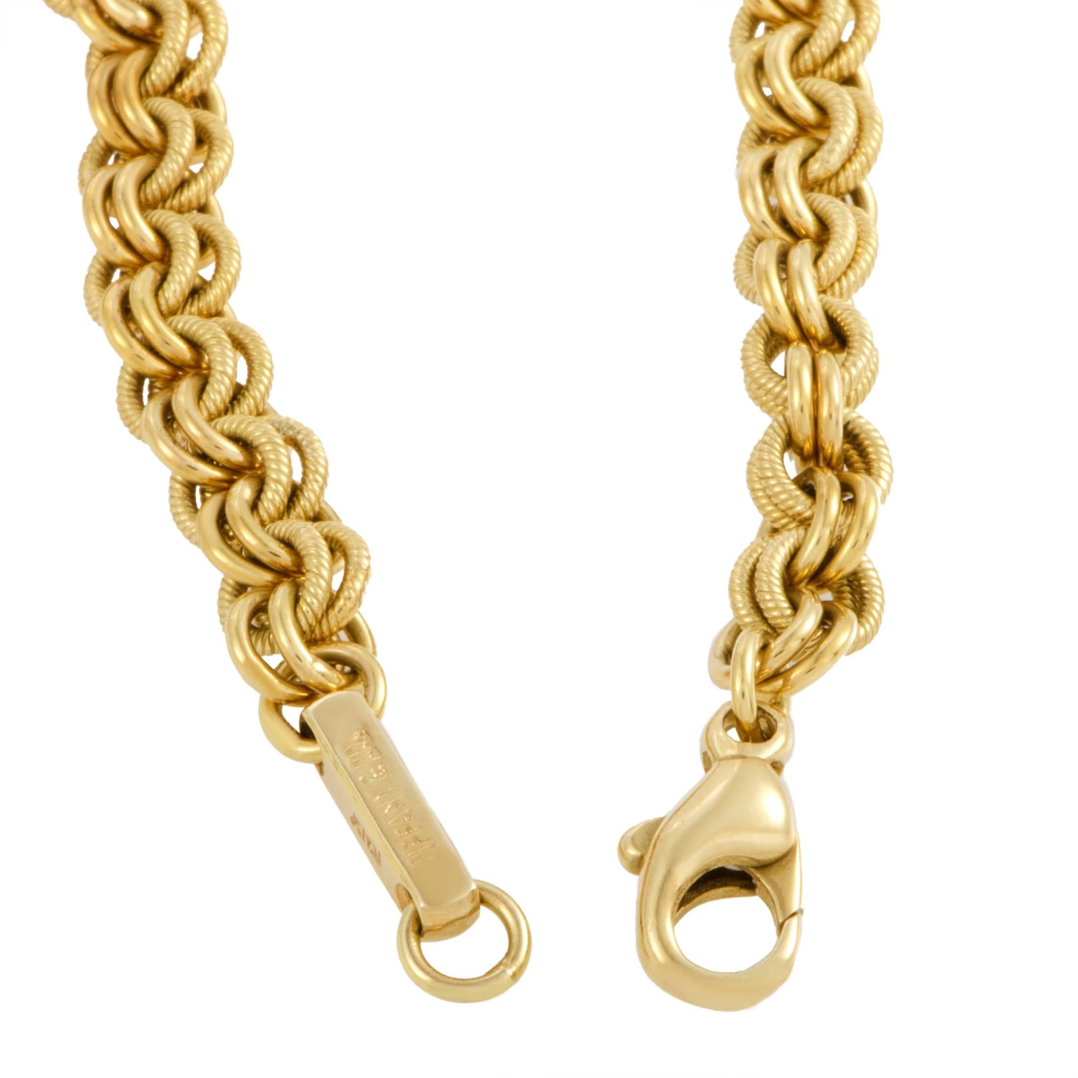Tiffany & Co. Yellow Gold Link Necklace In Excellent Condition In Southampton, PA