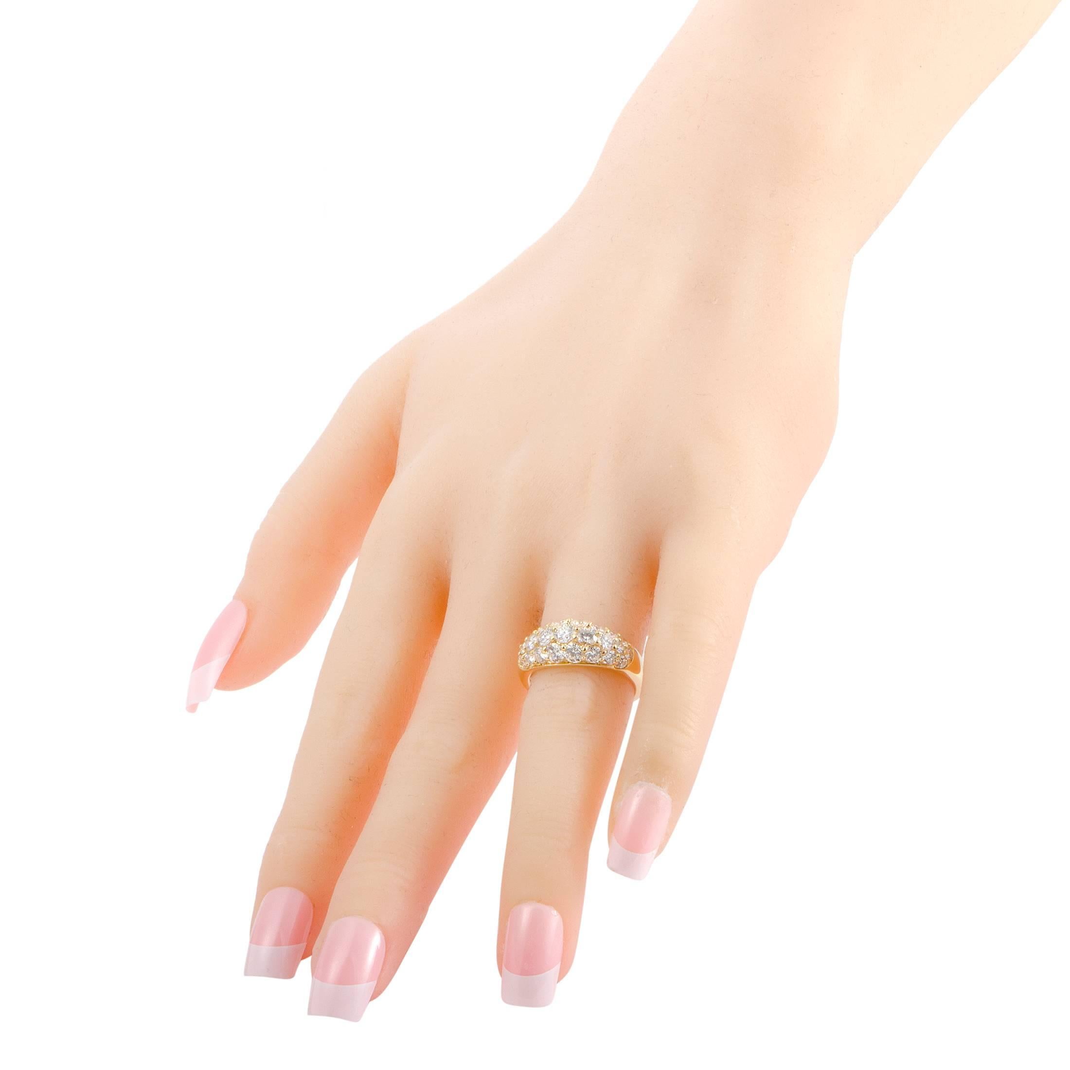 Women's Tiffany & Co. Diamond Pave Yellow Gold Band Ring