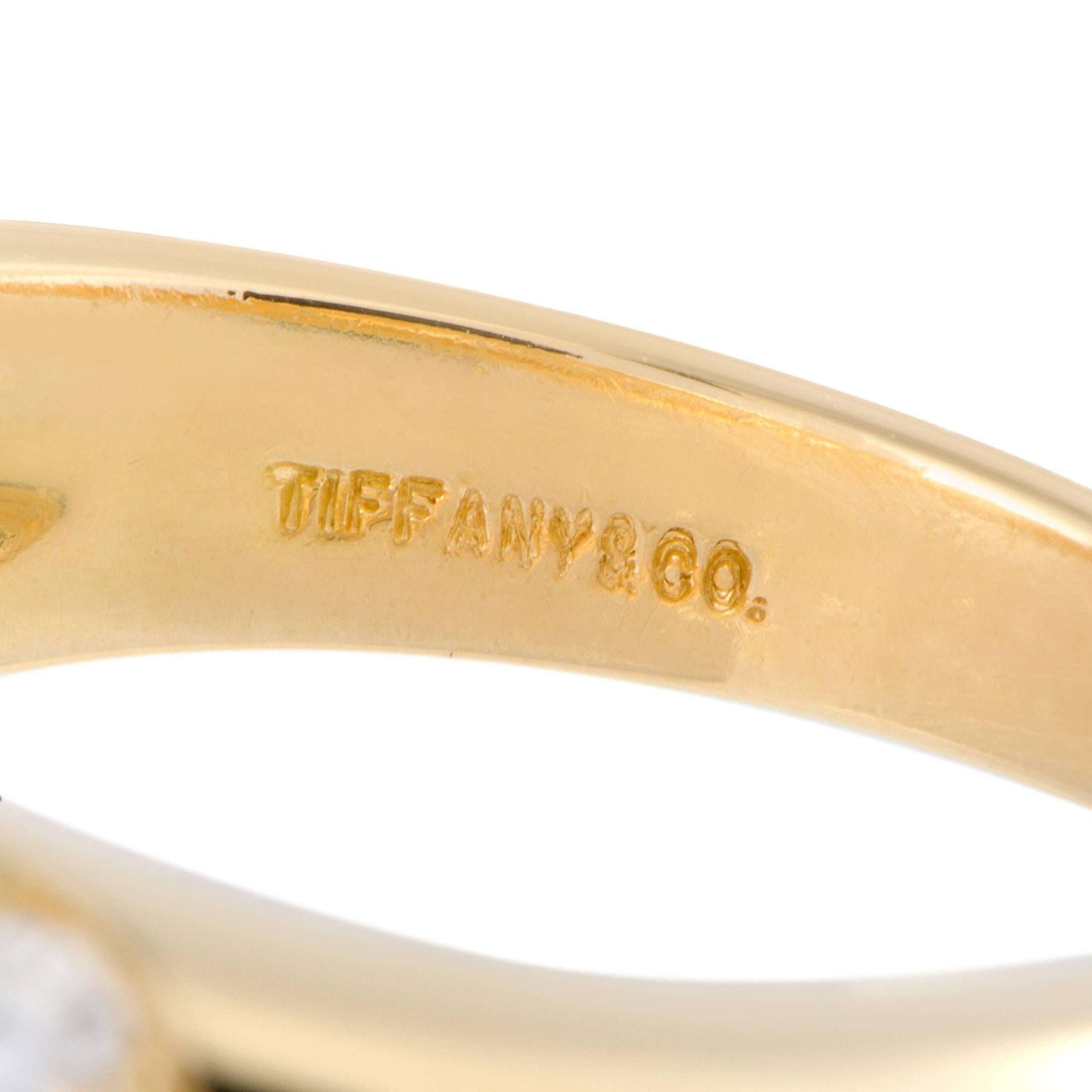Tiffany & Co. Diamond Pave Yellow Gold Band Ring 1