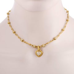 Judith Ripka Diamond Pave Heart Gold Pendant Necklace