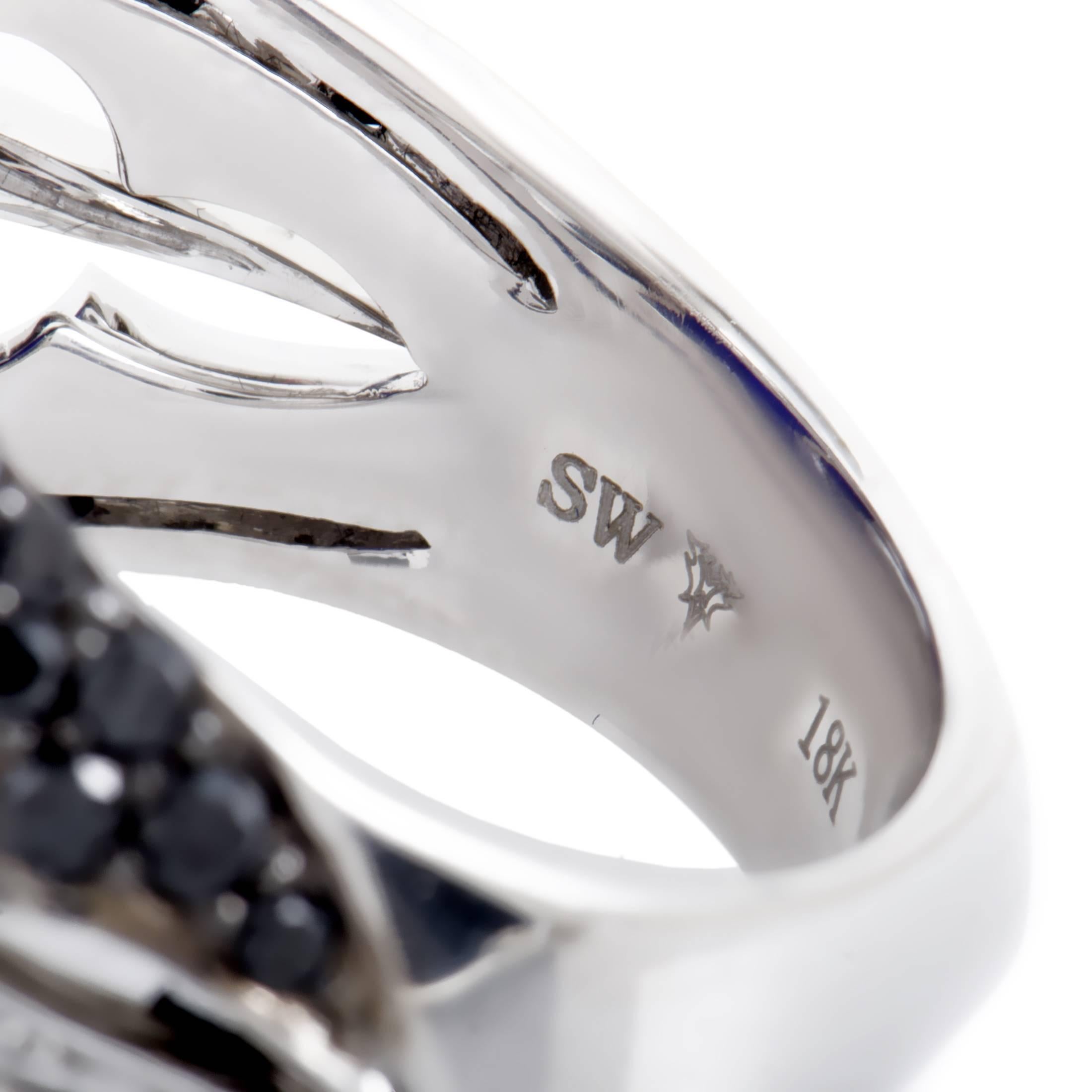 Women's Stephen Webster Crystal Haze Diamond Lapis and Quartz White Gold Ring