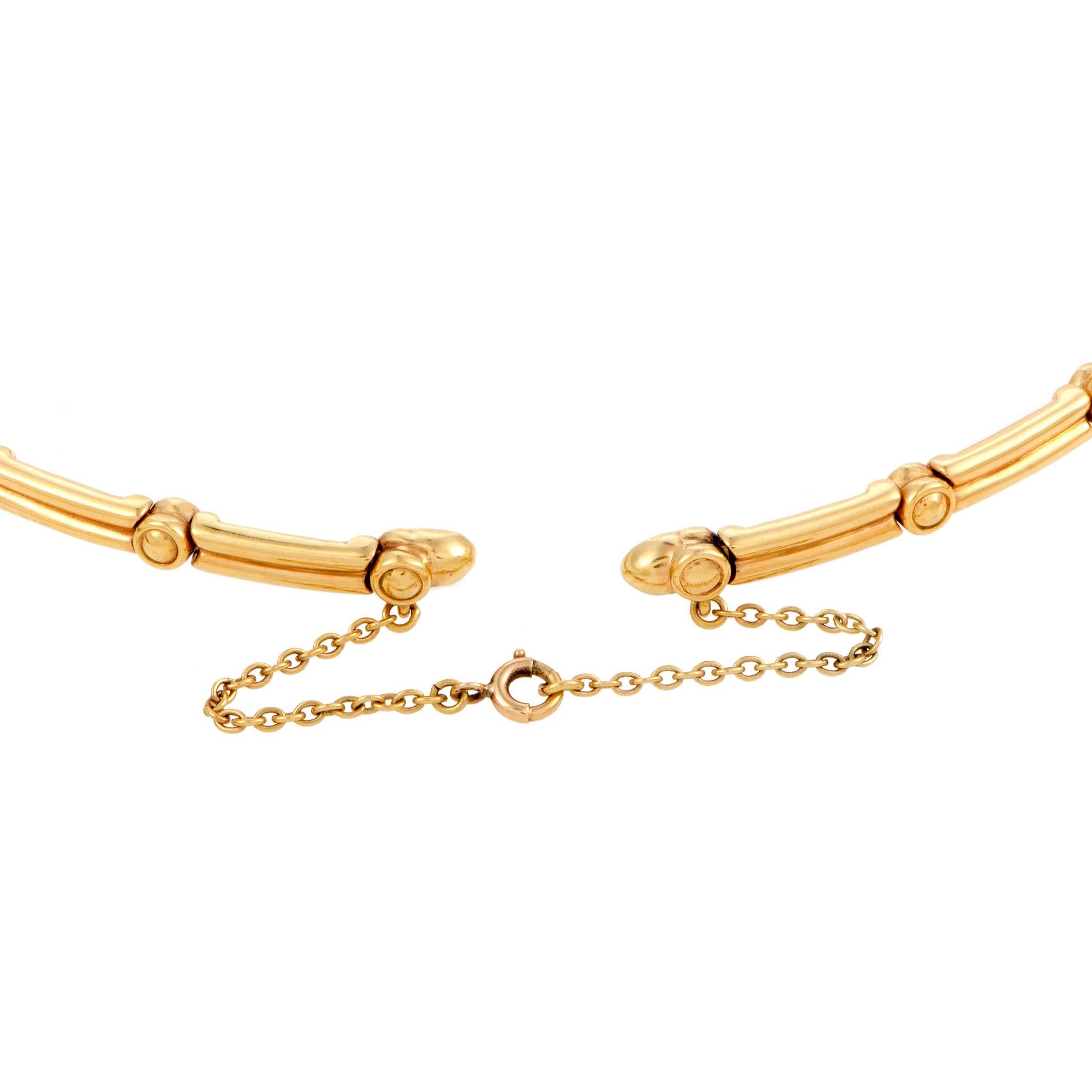 Carrera y Carrera Ecuestre Diamond and Gold Dangling Horses Choker Necklace In New Condition In Southampton, PA