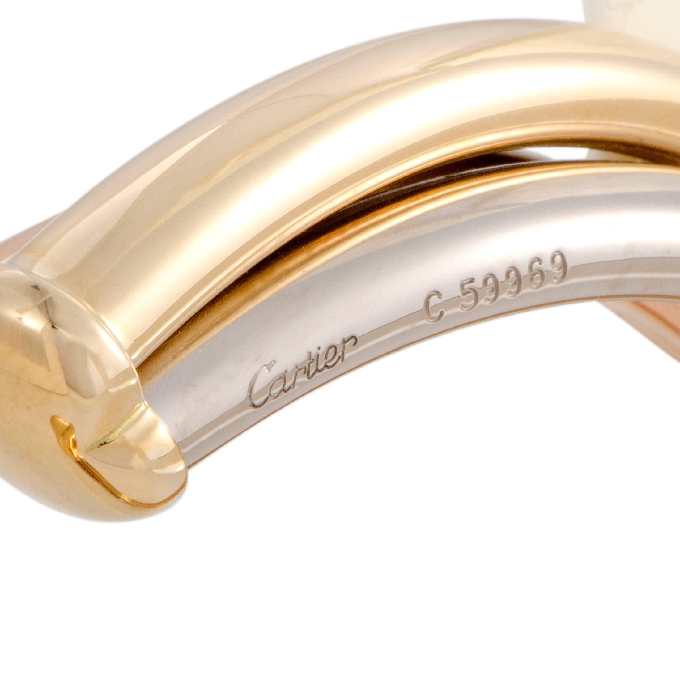 Cartier Trinity Gold Cuff Bracelet In Excellent Condition In Southampton, PA