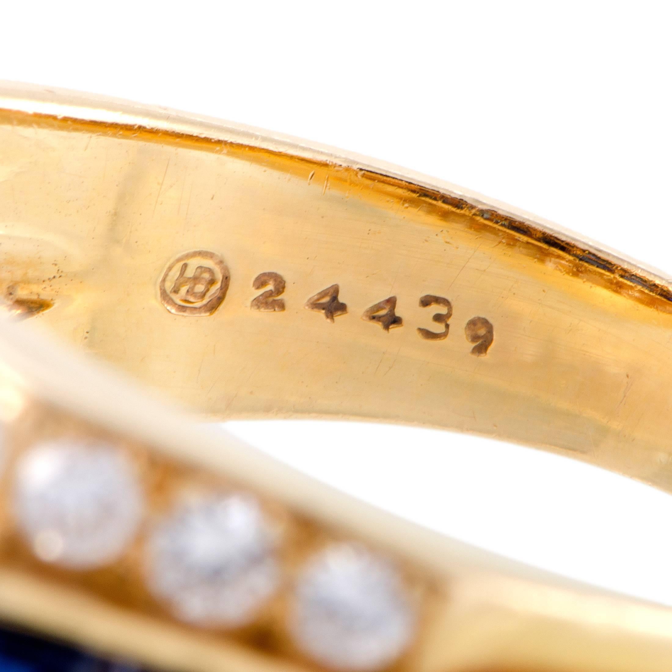 Oscar Heyman Diamond and Sapphire Gold Ring 1