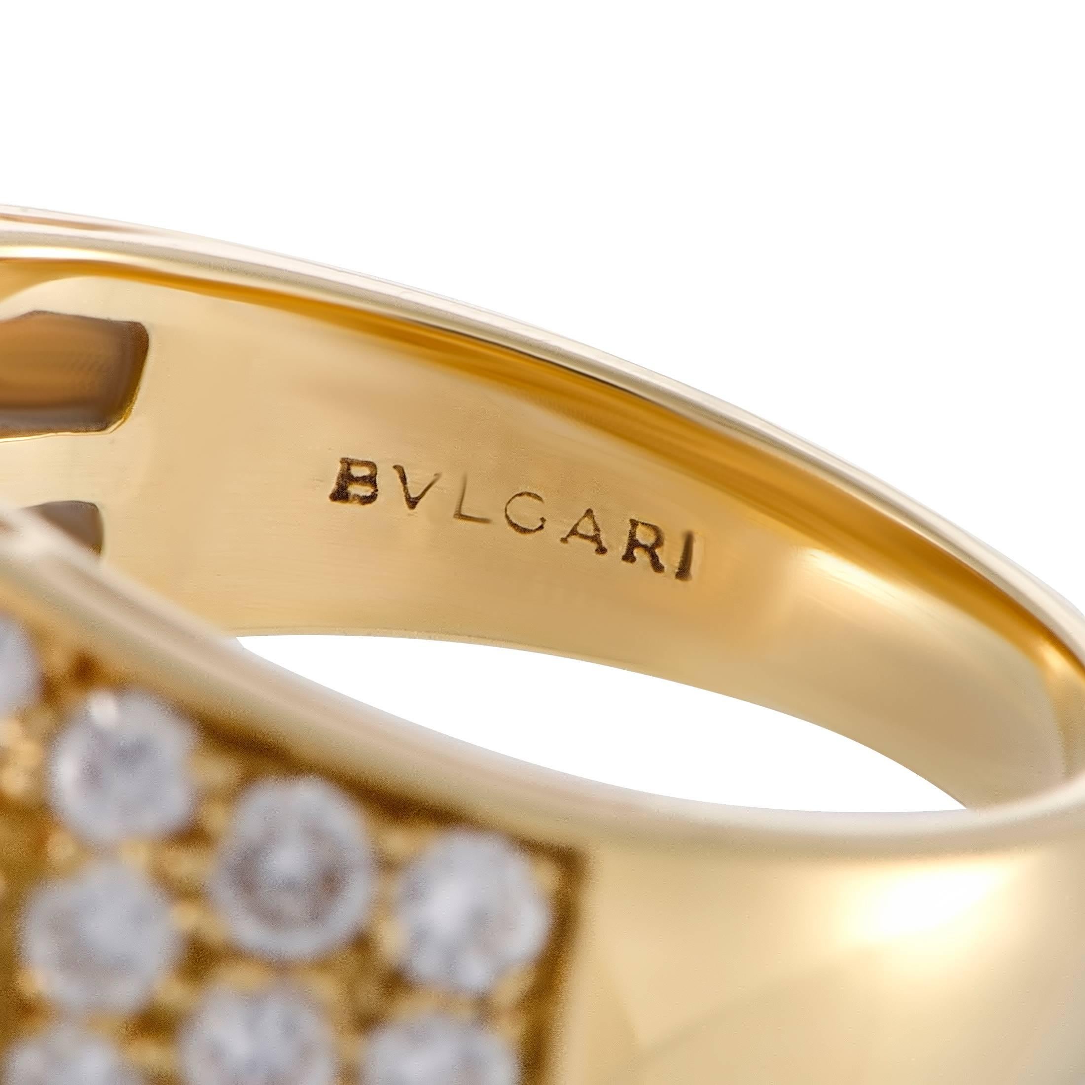 Bulgari Diamond and Yellow Gold Band Ring 1
