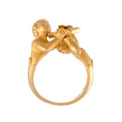 Carrera y Carrera Smoky Quartz Yellow Gold Mirror Ring