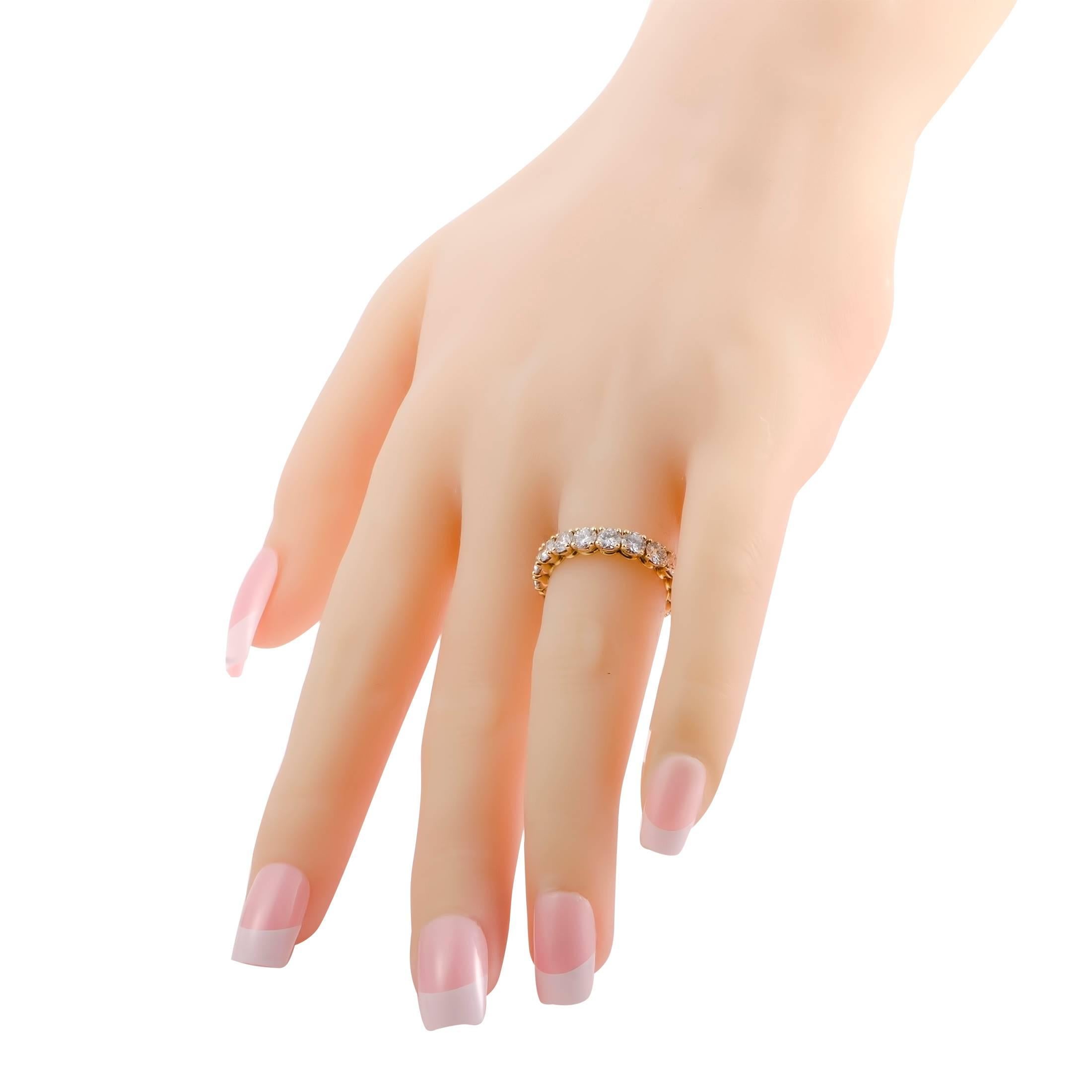 Women's Cartier Diamond Yellow Gold Eternity Band Ring