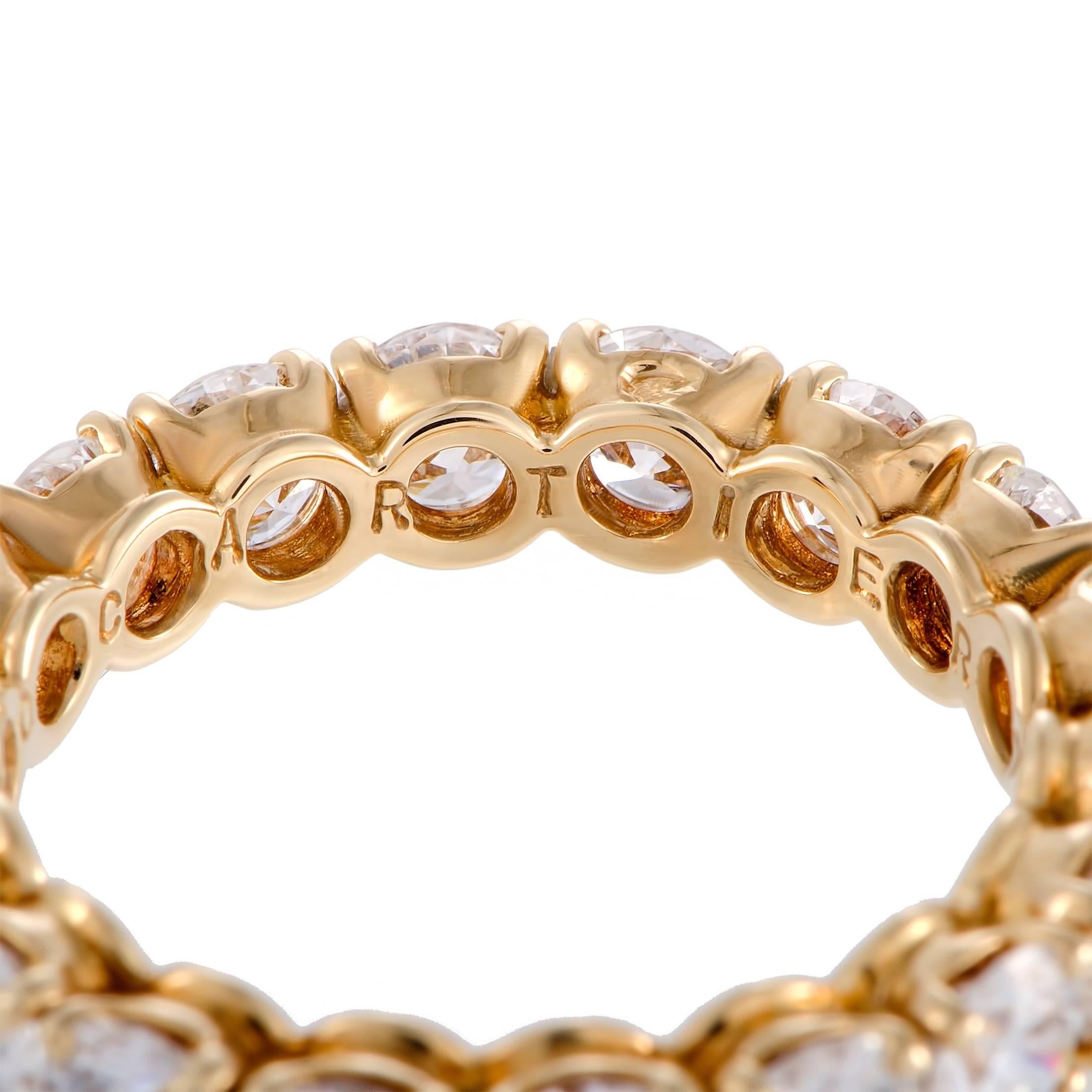 Cartier Diamond Yellow Gold Eternity Band Ring 1