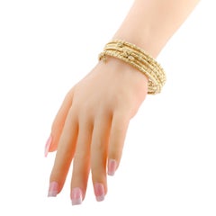 Judith Ripka Diamond Yellow Gold Five-Bangle Bracelet Set