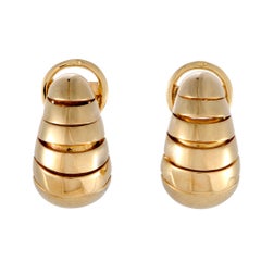 Vintage Pomellato Yellow Gold Huggie Earrings