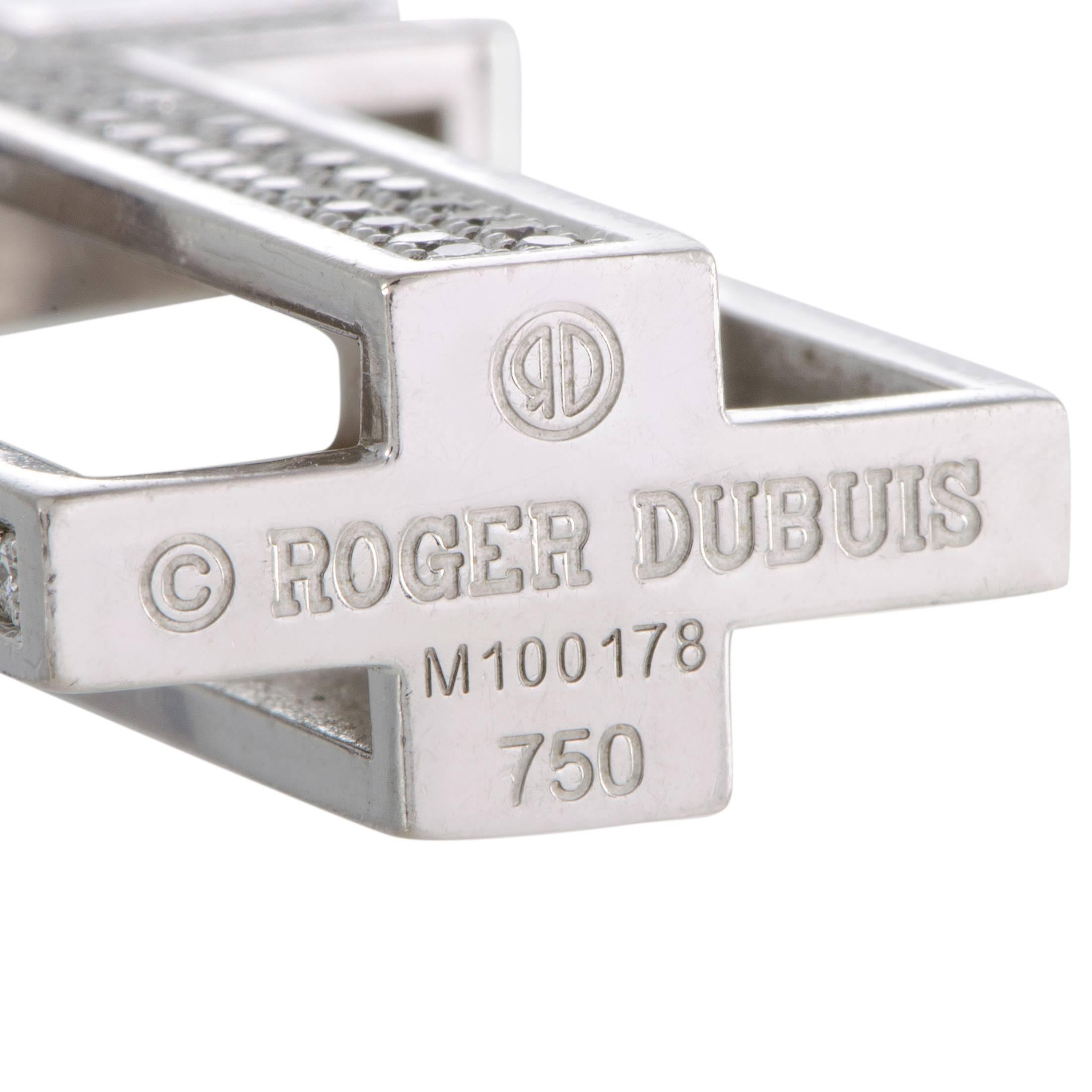 Women's Roger Dubuis Follow Me Diamond White Gold Cross Pendant