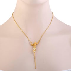 Carrera y Carrera Diamond Yellow Gold Mermaid Pendant Necklace