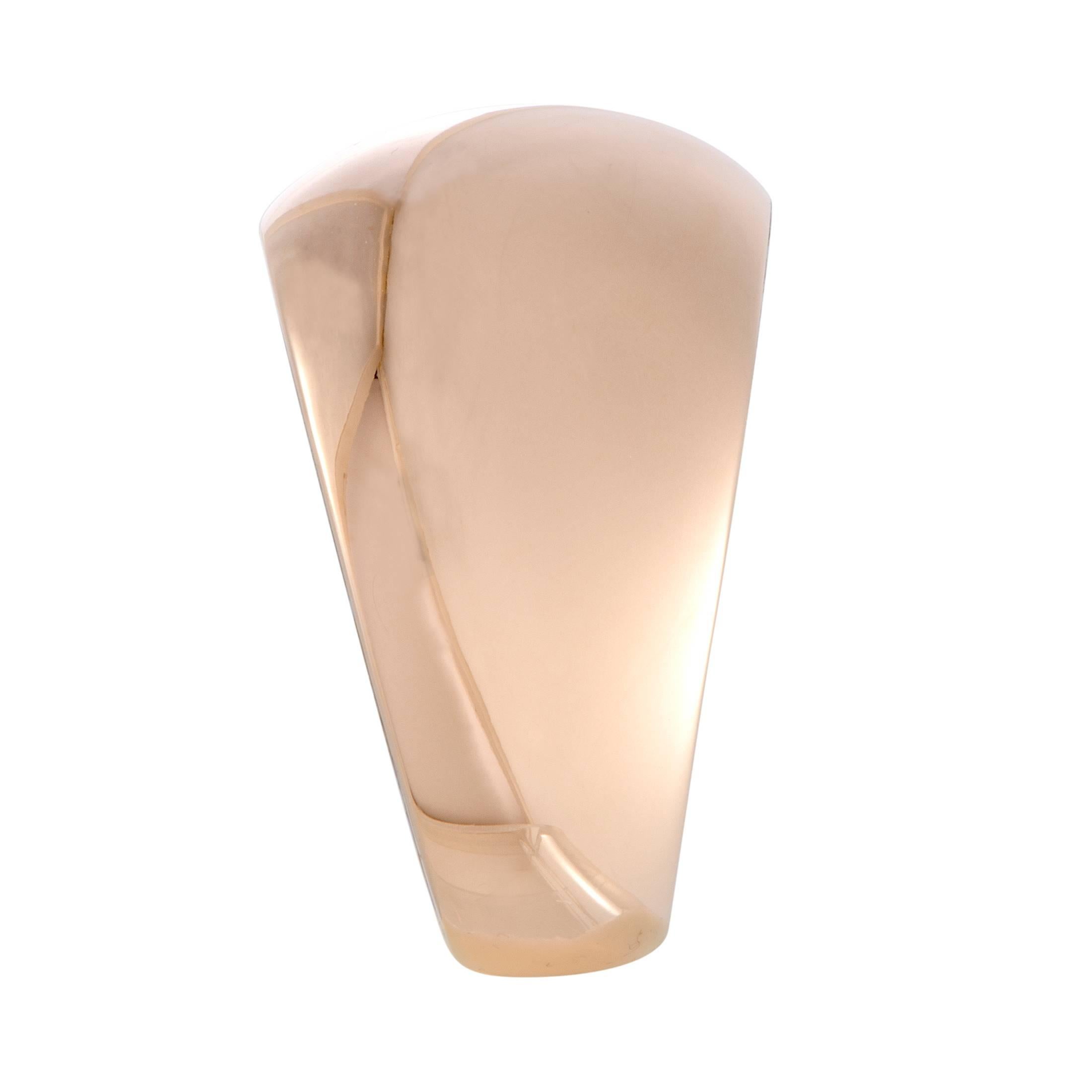 Vhernier Chalcedony Rose Gold Slanted Band Ring In Excellent Condition In Southampton, PA