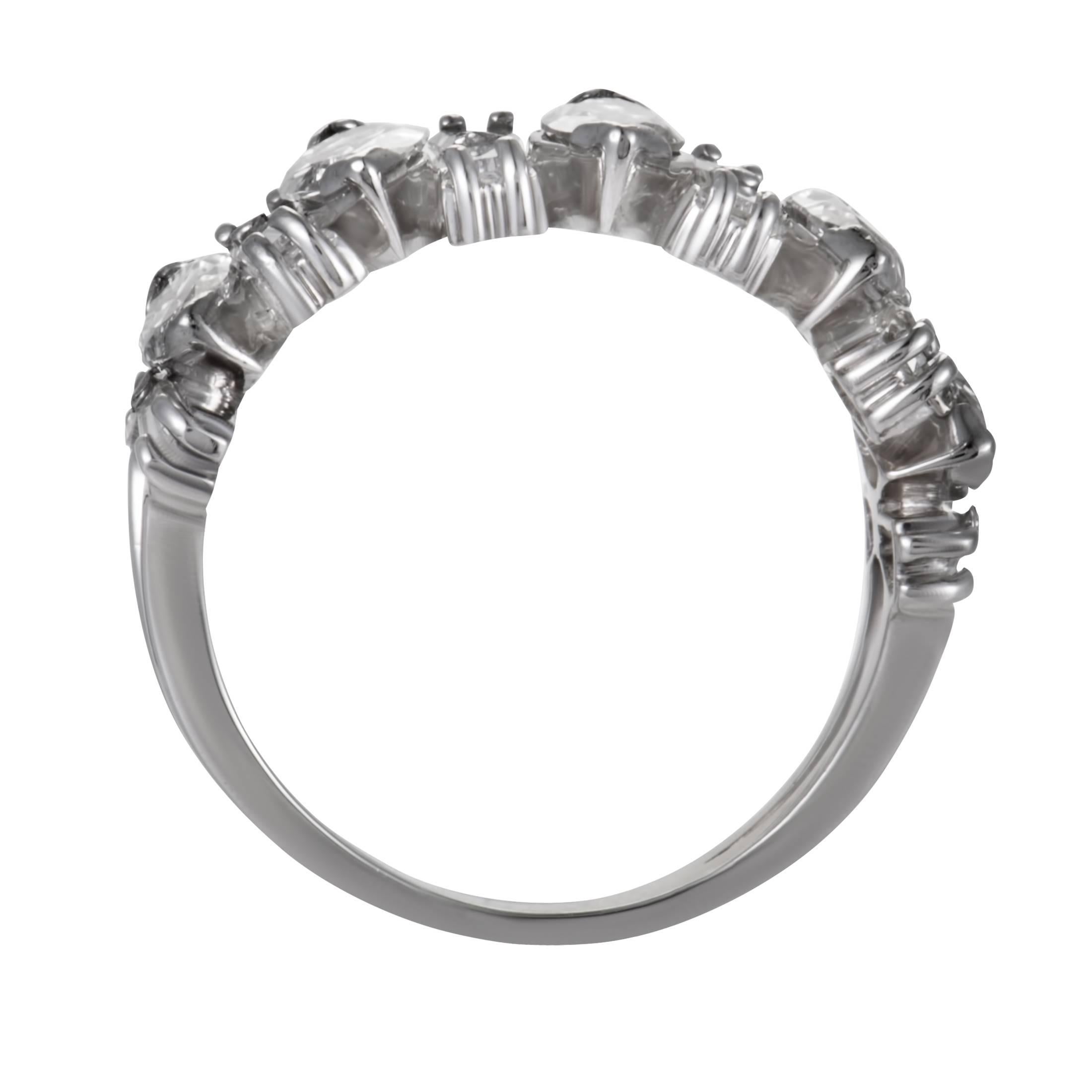 Beauty and glam are perfectly embodied into this attractive platinum ring. The spectacular ring includes gorgeous 3.65ct diamonds that complete the remarkable look of this exquisite piece.
Ring Size: 6.5
Ring Top Dimensions: 20mm x 10 mm
Band