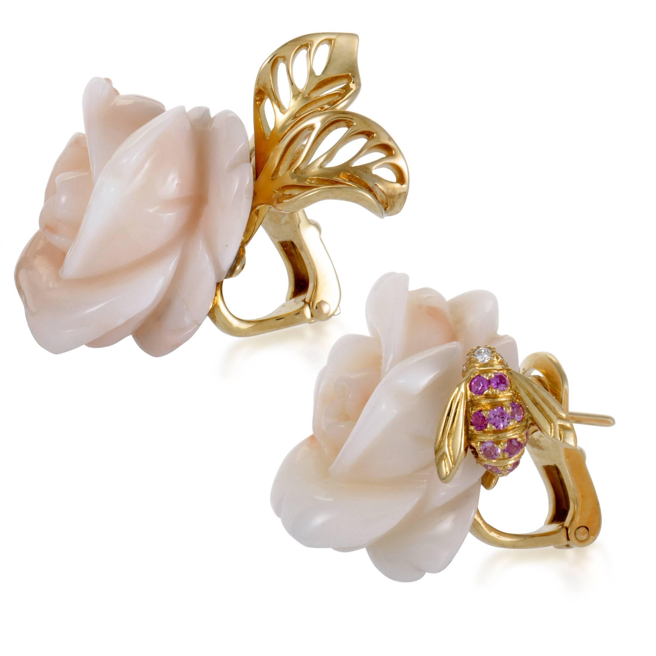 dior rose gold earrings