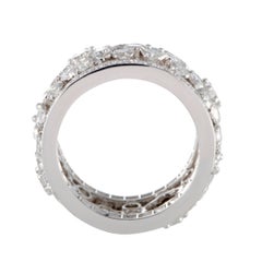 Van Cleef & Arpels Snowflake Diamond Platinum Band Ring
