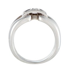 Hermes Hercules Diamond "H" White Gold Band Ring