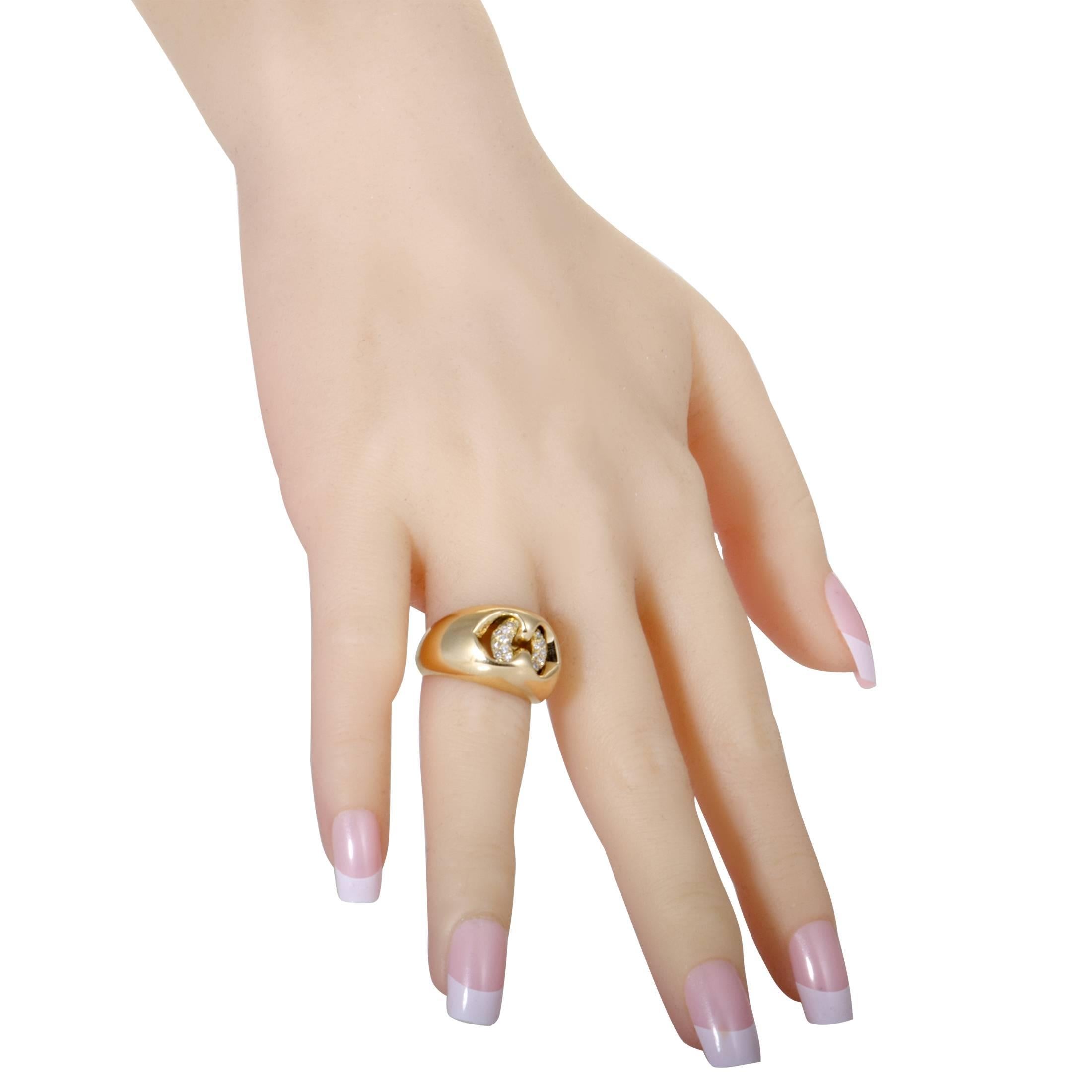 Women's Bulgari Abbraccio Diamond Yellow Gold Ring