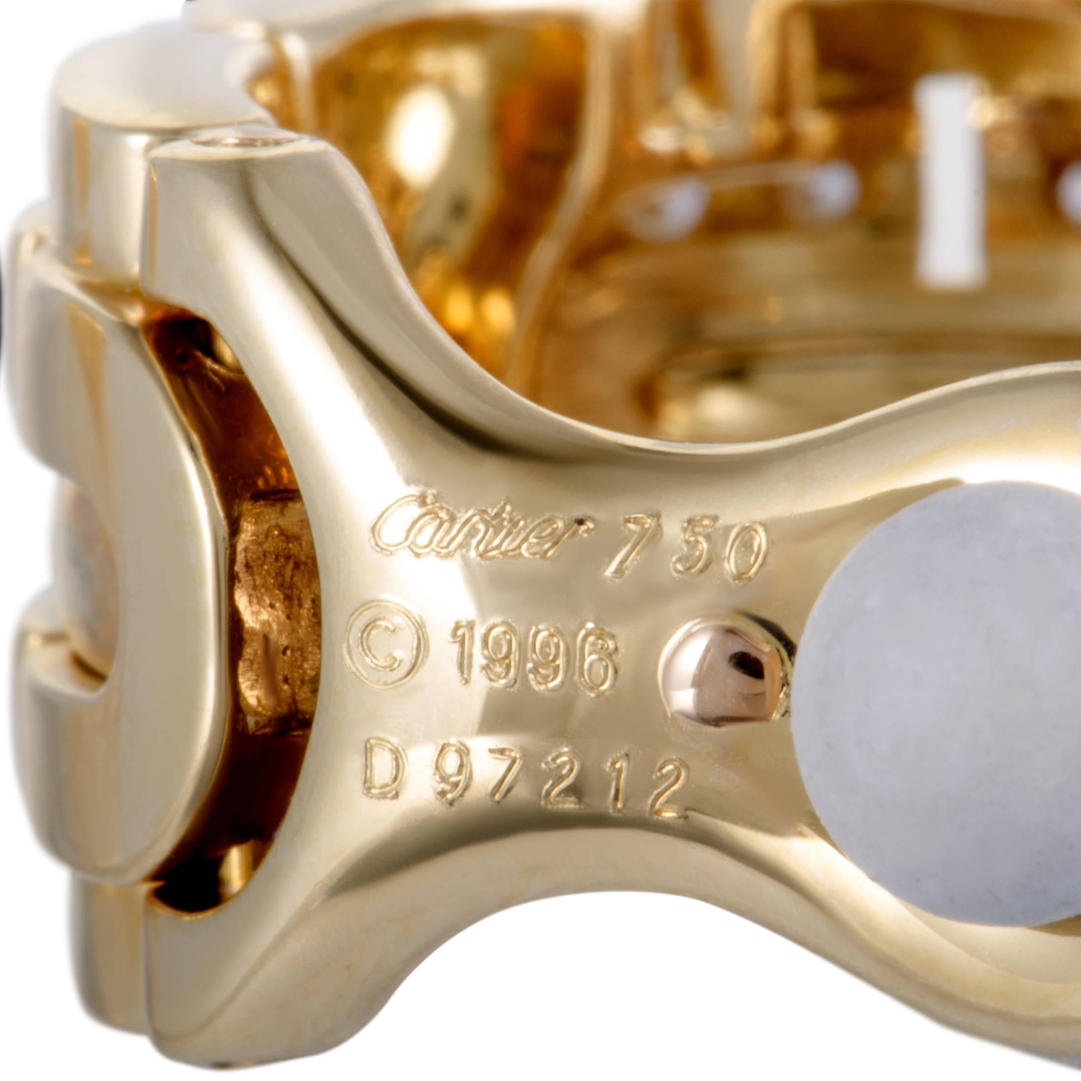 Women's Cartier Diamond Yellow Gold Clip-On Hoop Earrings