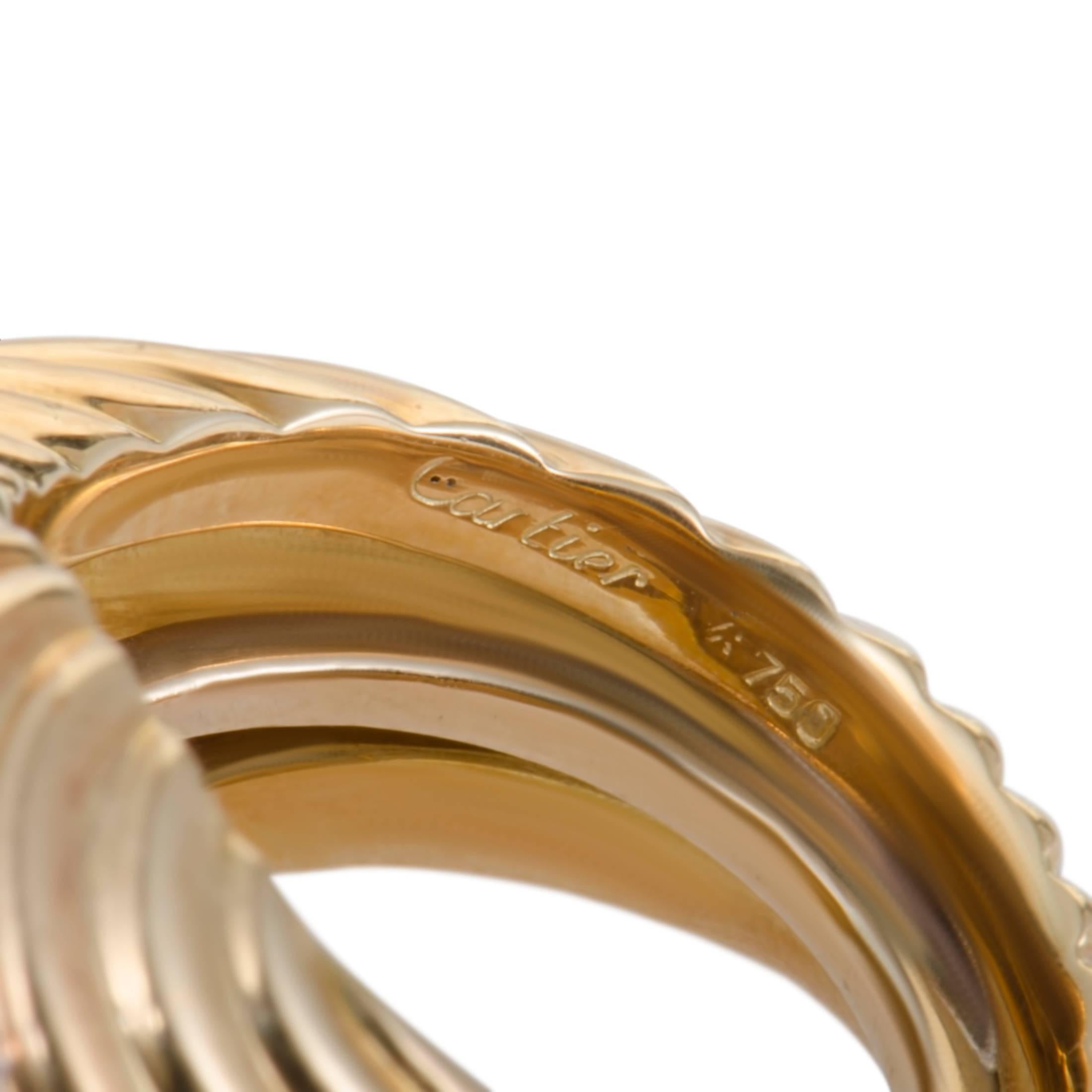 Cartier Ribbed Yellow Gold Bombe Ring 1