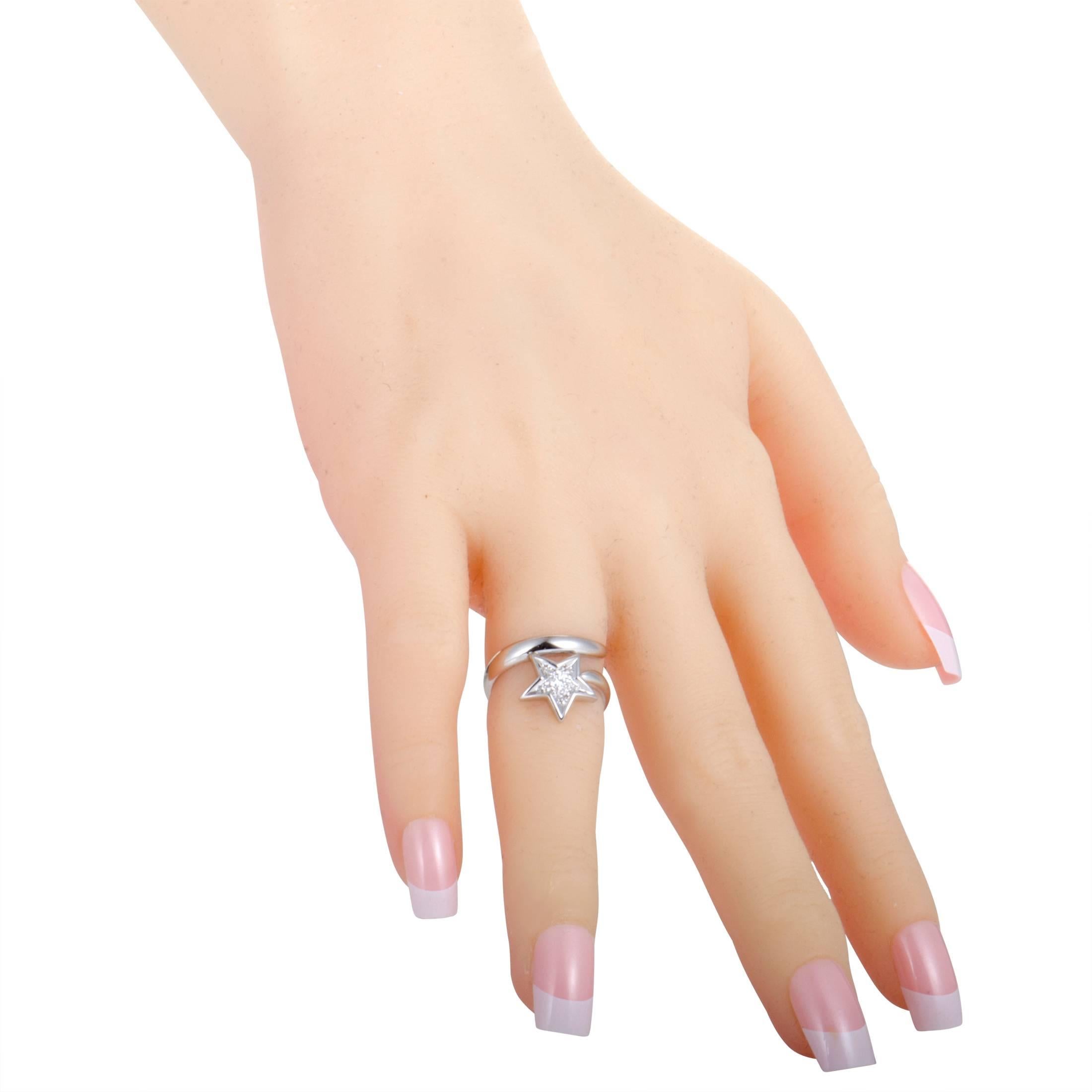 Women's or Men's Chanel Comete Diamond White Gold Ring