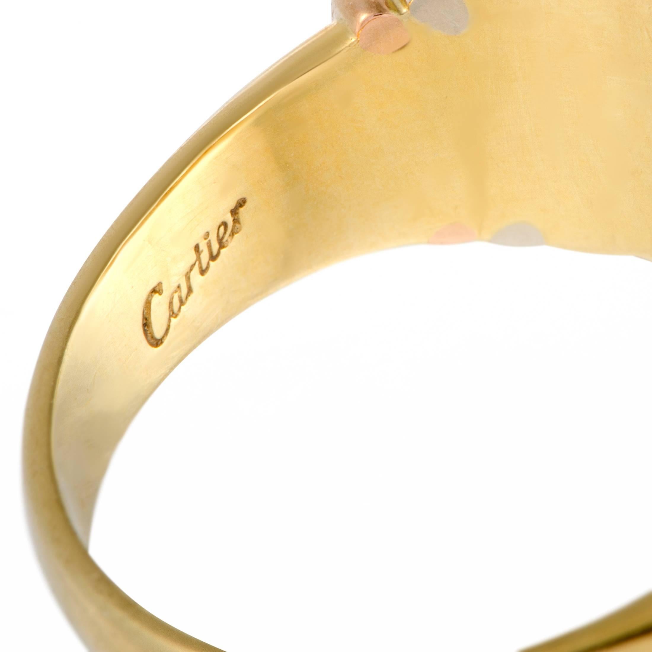 Women's Cartier Citrine and Gray Jade Band Ring