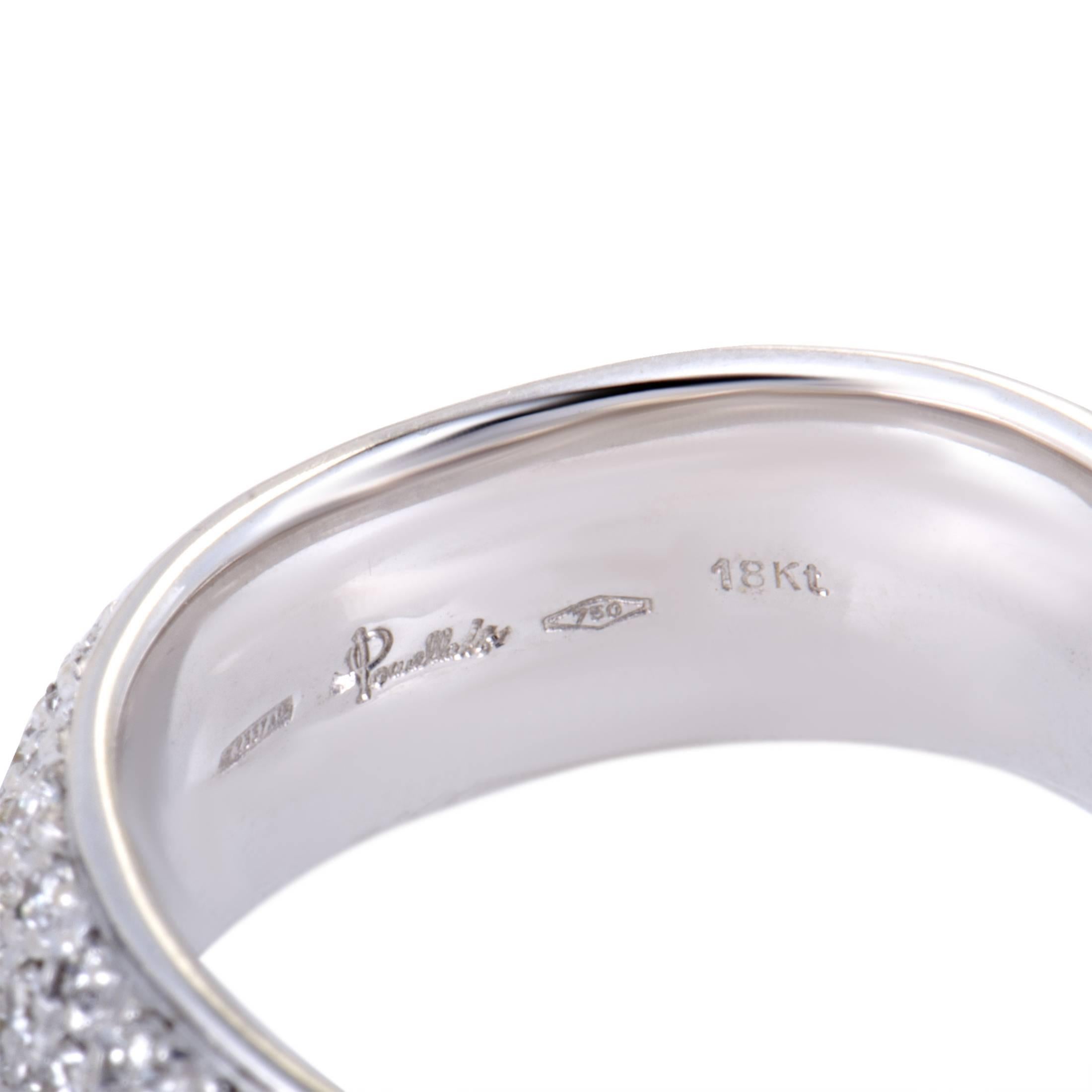 Women's Pomellato Full Diamond Pave White Gold Band Ring