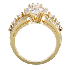 Van Cleef & Arpels, bague fleur en or jaune et diamants