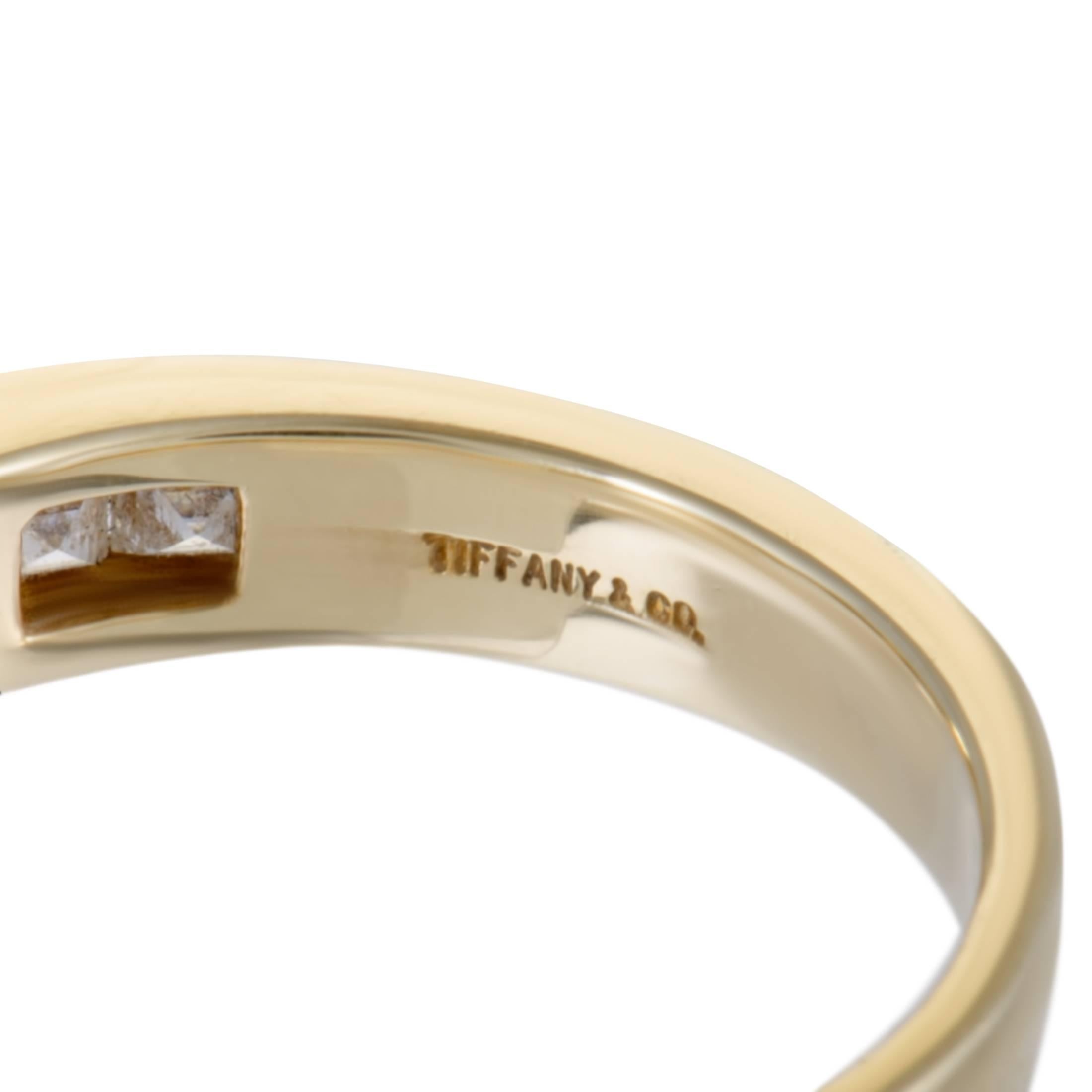 Women's Tiffany & Co. Invisible Set Diamond Yellow Gold Band Ring