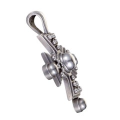 Kieselstein Cord Diamond Cross White Gold Pendant