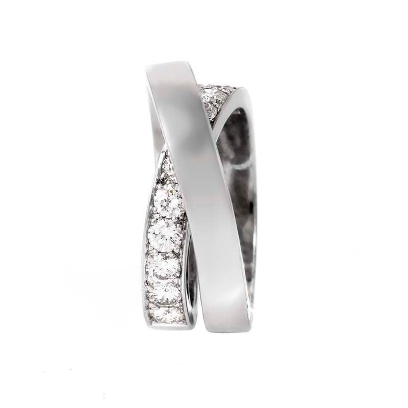 Cartier Paris Nouvelle Vague Diamant-Ring aus Weißgold im Zustand „Hervorragend“ in Southampton, PA
