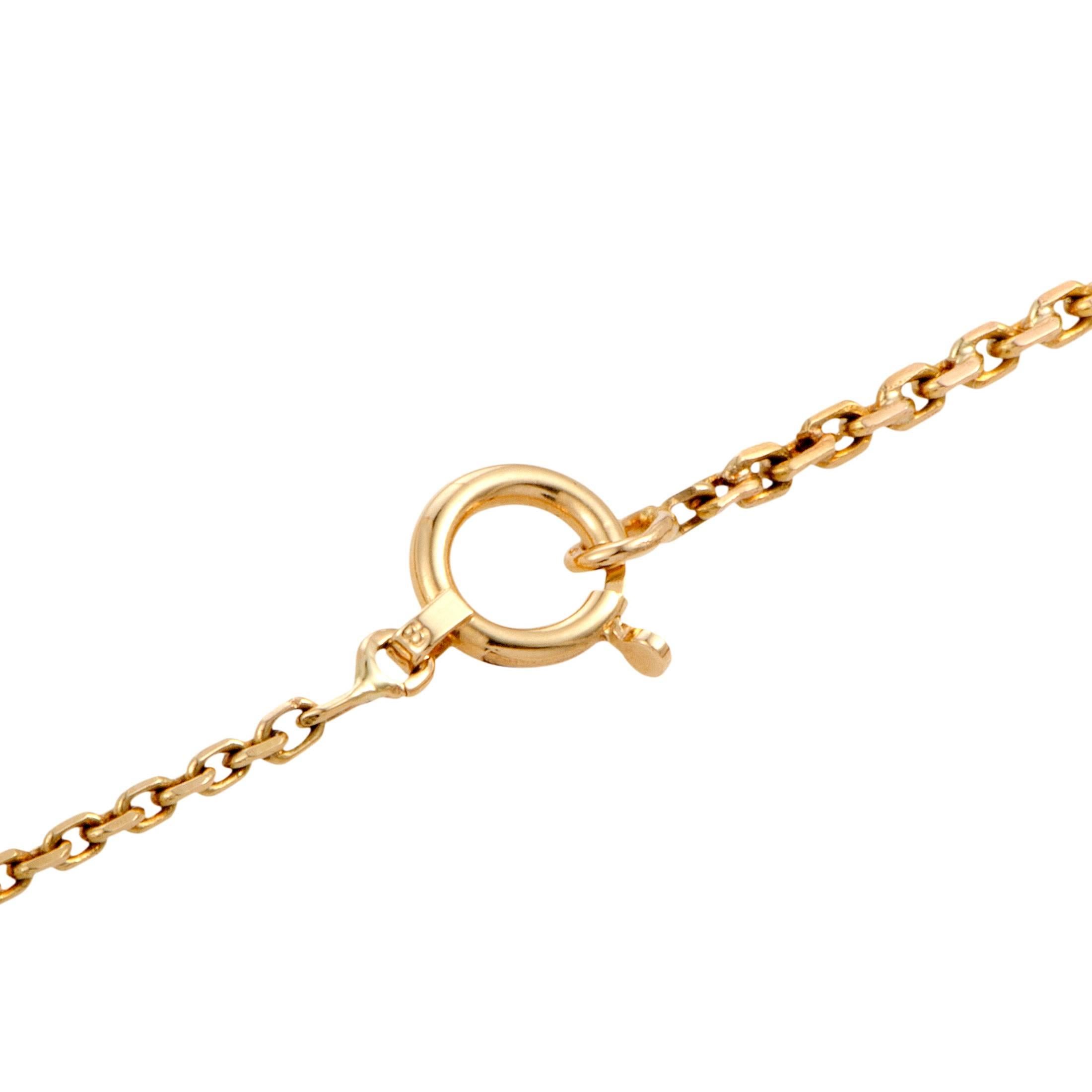 Round Cut Dior Diamond Pave Gold Pendant Necklace