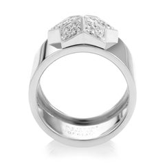 Fred of Paris Diamond White Gold Star Band Ring