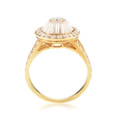 Boucheron White Crystal Diamond Gold Ring