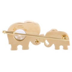 Chopard Diamond and Sapphire Elephants Brooch