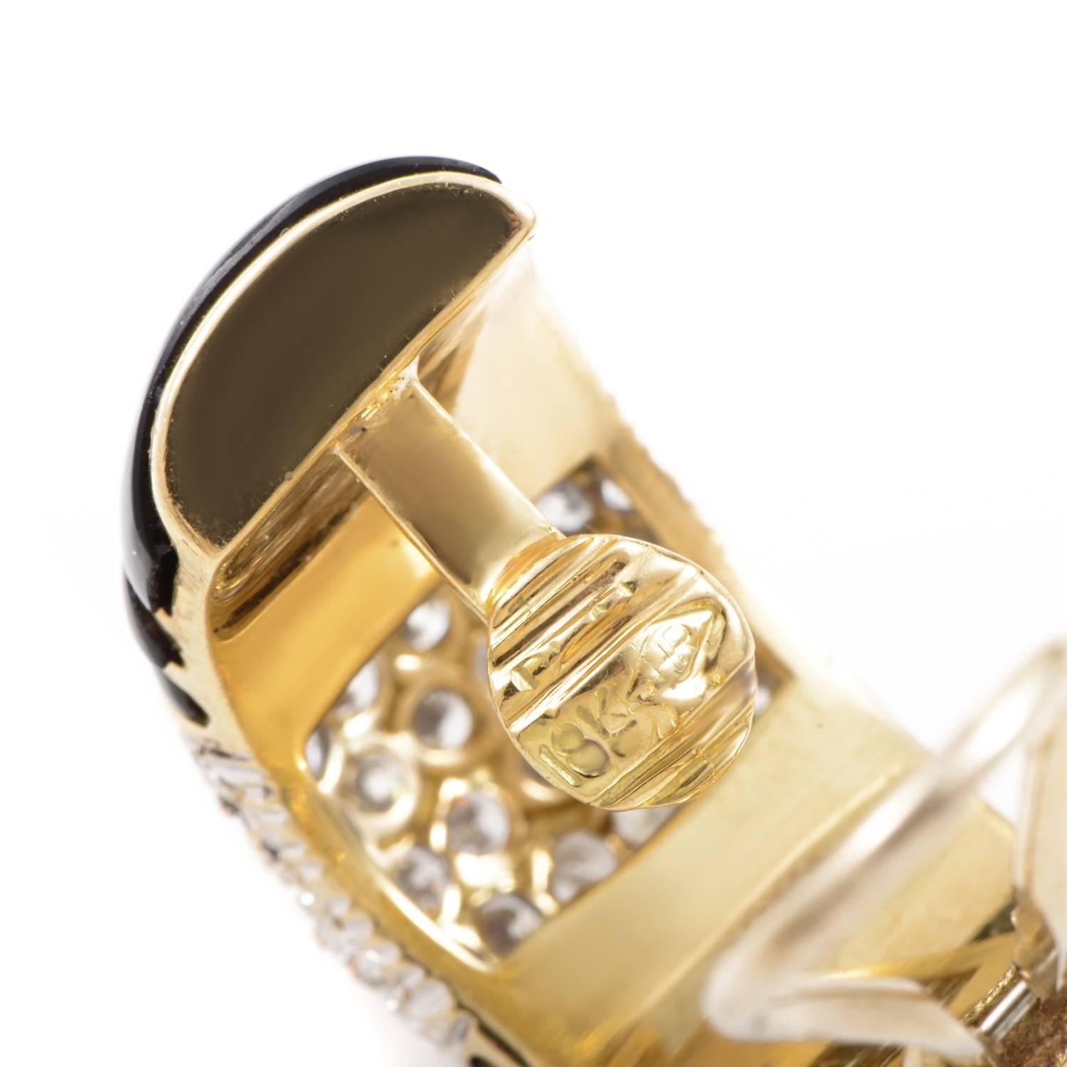 Women's Hammerman Brothers Diamond Gold Clip-On Earrings