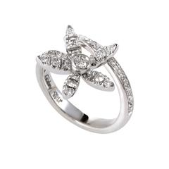 Asprey Diamond Gold Star Blossom Ring