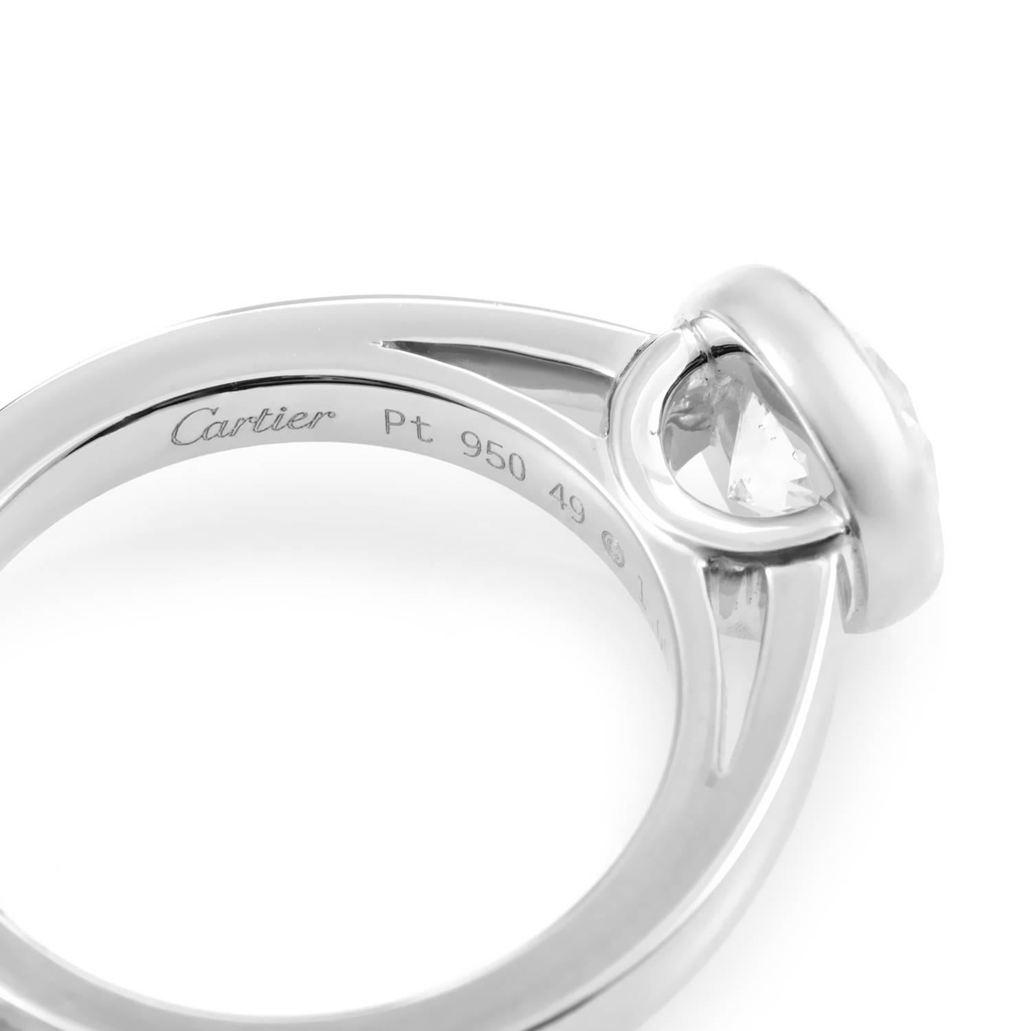 Cartier Platinum 1.05 ct Diamond Solitaire Engagement Ring 2
