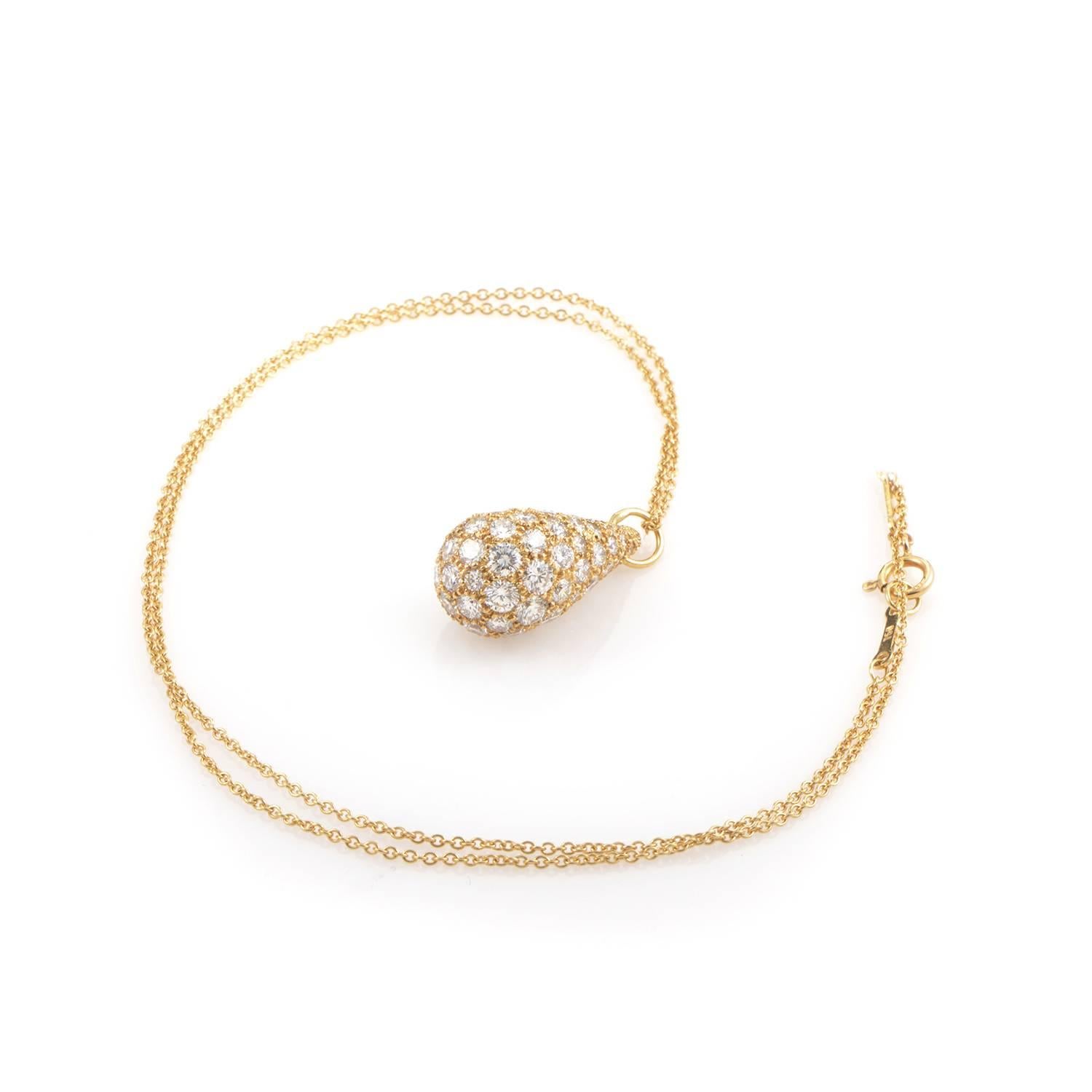 tiffany teardrop diamond necklace