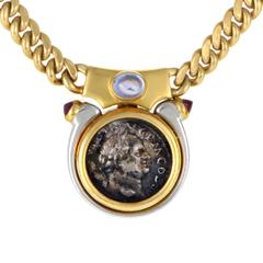 Bulgari Monete Gold Platinum Ancient Coin Necklace