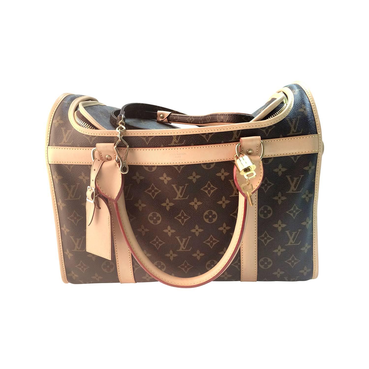 Louis Vuitton Dog Carrier 40 In Excellent Condition In Southampton, PA