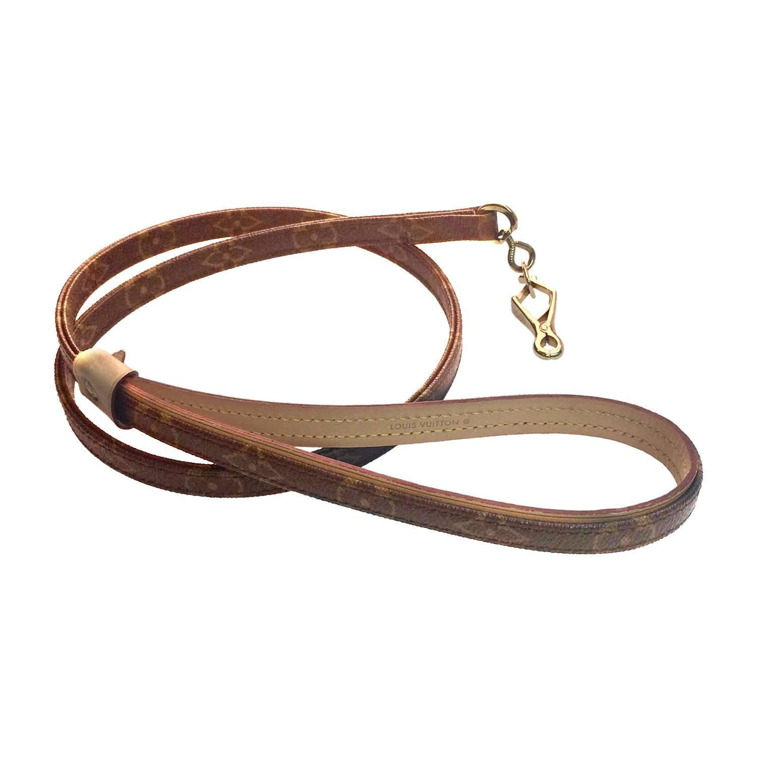 Louis Vuitton Brand New Rare Monogram Baxter MM Dog Leash Pet Lead 69lk78s  For Sale at 1stDibs