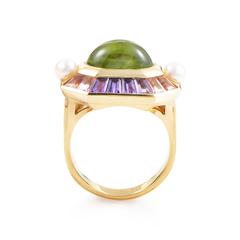 Chanel Gemstone Gold Ring
