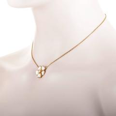 Van Cleef & Arpels Nerval Mother of Pearl Gold Flower Necklace
