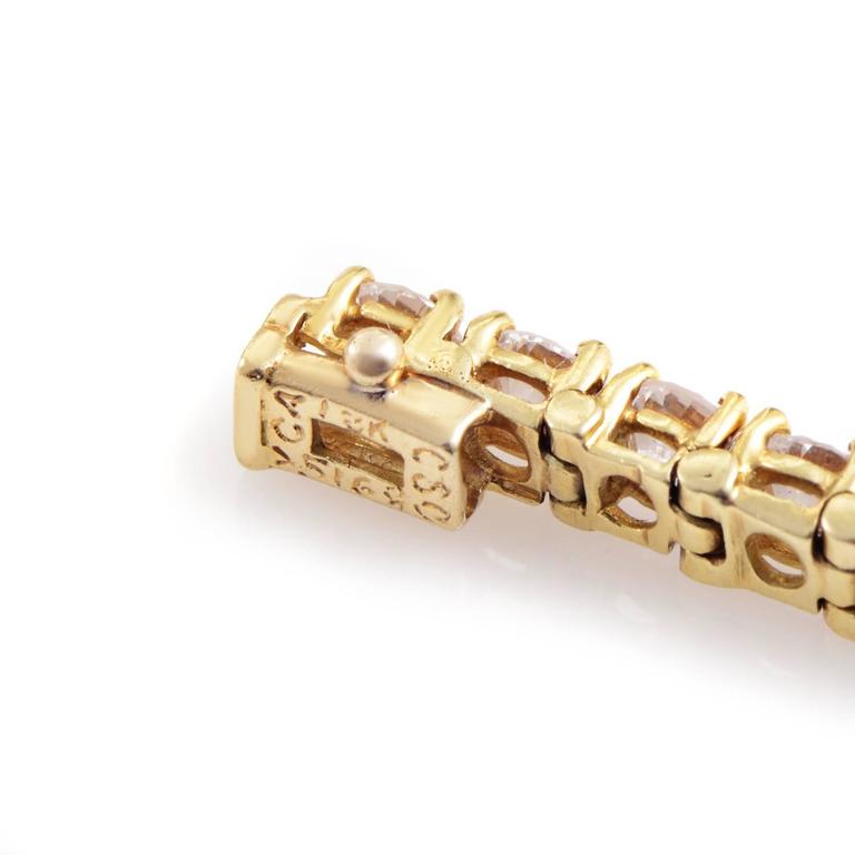 Van Cleef and Arpels Diamond Gold Tennis Bracelet at 1stDibs van