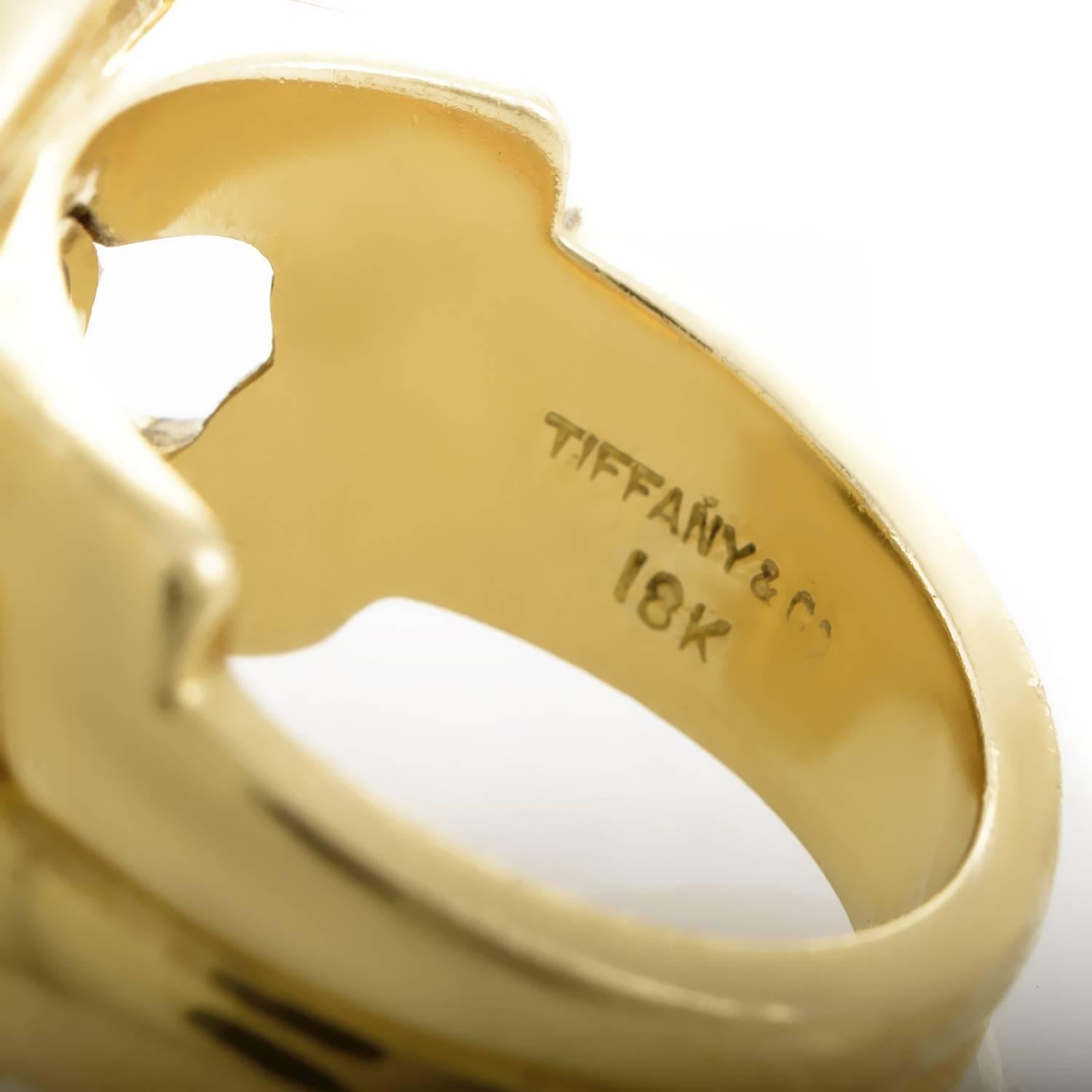 Women's Tiffany & Co. Yellow Gold Multi-Onyx and Diamond Ring