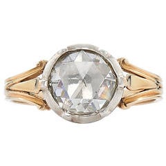 Georgian Rose Cut Diamond Gold Ring 12