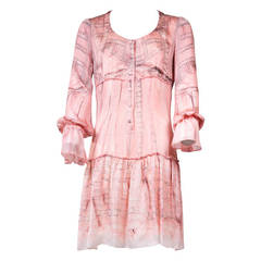 Roberto Cavalli Lace Print Silk Pleasant Dress